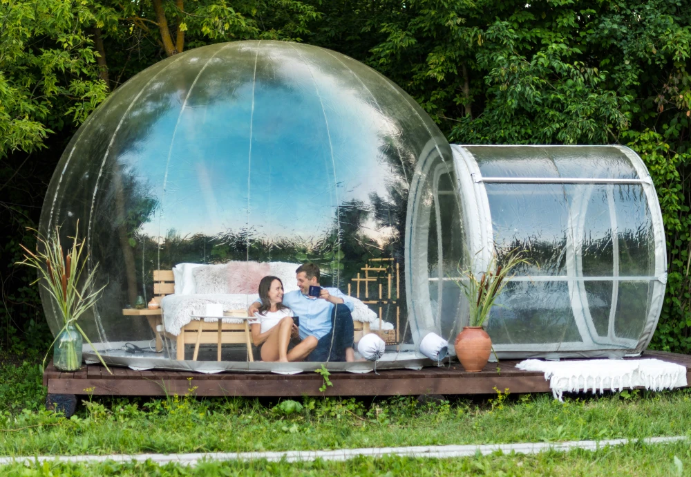 inflatable crystal bubble tent